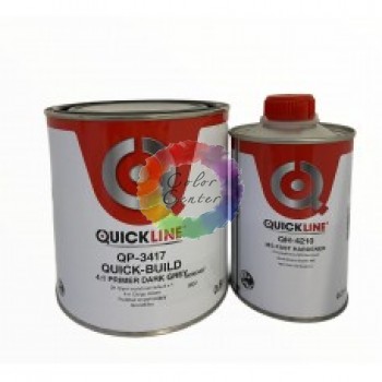 Автомобільний грунт наповнювач Quickline 4:1 Quick-Build 0,8 л + затверджувач 0,2 л сірий